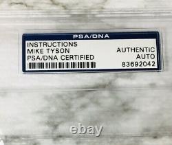 Mike Tyson Auto Signed! Mike Tysons Punch Out Instructions! Psa/dna Slab Coa