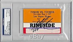 Mike Tyson Signed Slabbed Fight Badge Tyson vs Tucker PSA/DNA 84035232