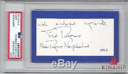 Mister Rogers signed Inscribed cut PSA DNA Slabbed Auto Fred Rogers Rare C420
