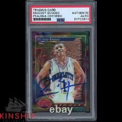Muggsy Bogues signed 1993-94 Topps Finest Card PSA DNA Slabbed Auto #53 C1250