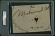 Muhammad Ali'3-19-91' Authentic Signed 5x7 Cut With Heart Sketch Psa/dna Slabbed