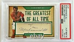Muhammad Ali Boxing Champion Signed Custom Cut Auto CARD 1/1 PSA/DNA Slabbed