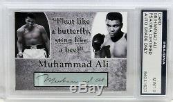 Muhammad Ali Signed Autographed Custom Card Psa/dna Graded Mint 9 Slabbed