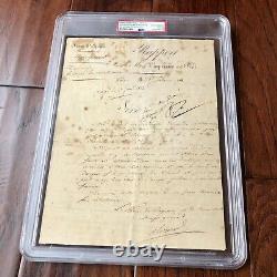 Napoleon Bonaparte PSA/DNA Slabbed Encapsulated Autograph Signed Document