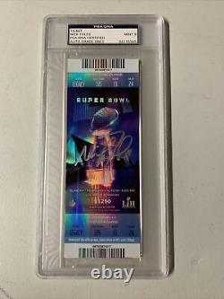Nick Foles Autograph Signed Super Bowl LII Ticket Slab PSA/DNA Mint 9