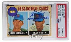 Nolan Ryan New York Mets Signed Slabbed Topps Rookie Card Insc GEM MT 10 PSA/DNA