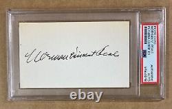 Norman Vincent Peale Autograph PSA Authenticated Signature Slabbed 3 x 5