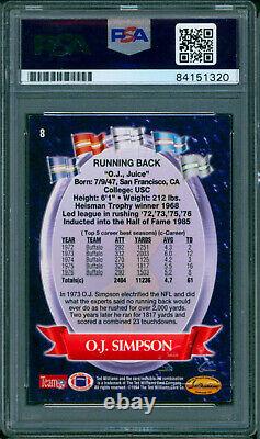 O J SIMPSON Signed 1994 Ted Williams Card Co PSA/DNA Slabbed Auto Rare #/100 HOF