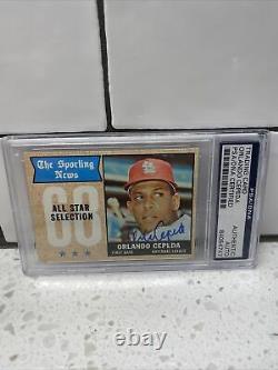 Orlando Cepeda Signed 1968 Topps All-Star #362 PSA DNA Slabbed Autographed Auto