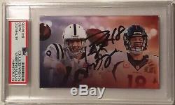 PEYTON MANNING Autographed 3x5 Broncos/Colts Signed Photo AUTO PSA/DNA Slabbed