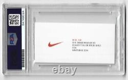 PHIL KNIGHT Nike Founder AUTO Signed Business Card GOLF BALL PSA DNA Slabbed
