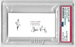 PHIL KNIGHT Nike Founder AUTO Signed Business Card John McEnroe PSA DNA Slabbed