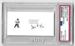 PHIL KNIGHT Nike Founder AUTO Signed Business Card LT Chargers PSA DNA Slabbed