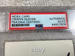 PSA/DNA COA SLABBED Crispin Glover Autograph Signed Index Card Original