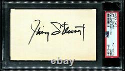 PSA DNA Jimmy Stewart Signed Autograph Slabbed 3x5 card Its a wonderful Life NEW