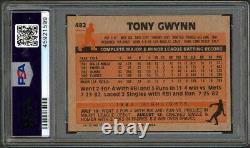 Padres Tony Gwynn Authentic Signed 1983 Topps #482 Rookie Card PSA/DNA Slabbed
