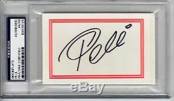 Pele Soccer Legend signed Bookplate PSA/DNA Slabbed autographed