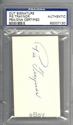 Pie Traynor Autographed Signed Psa/dna Cut Signature Slabbed Certified Hof