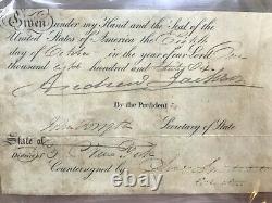 President Andrew Jackson & SOS John Forsyth Autographed Document PSA/DNA Slabbed
