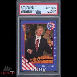 President Bill Clinton signed 1992 Wild Card PSA DNA Slabbed Auto Rookie C1328