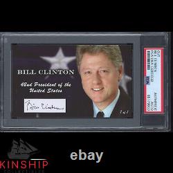 President Bill Clinton signed 3x5 Custom Card Cut PSA DNA Slabbed Auto C2648