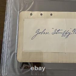 RARE John Stuffy McInnis Signed Autographed PSA/DNA Slabbed Baseball Player