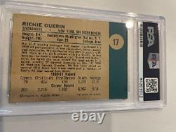 RICHIE GUERIN SIGNED 1961 FLEER HOF13 Inscription ROOKIE CARD #17 PSA/DNA SLAB