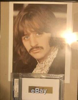 RINGO STARR Beatles Signed Autographed Ringo CUT Signature PSA/DNA SLABBED