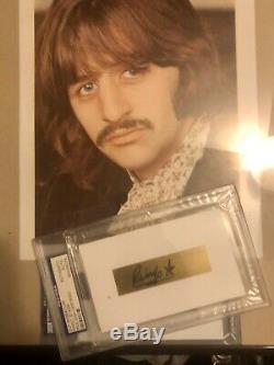 RINGO STARR Beatles Signed Autographed Ringo CUT Signature PSA/DNA SLABBED