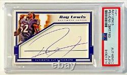 Ray Lewis Baltimore Ravens SB Champ Signed Custom Auto CARD 1/1 PSA/DNA Slabbed