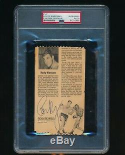 Rocky Marciano Auto Signed PSA/DNA Certified Slabbed Article From NY St Fair