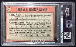 Rollie Fingers Oakland A's 1969 Topps #597 Rookie Rc Signed Auto Psa/dna Slab