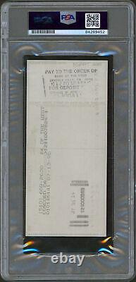 Ronald Reagan Signed 2.75x6 Personal Check Dated July 4, 1995 PSA/DNA Slabbed