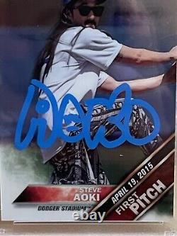 STEVE AOKI Signed Autographed 2016 Topps Chrome First Pitch PSA DNA SLABBED AUTO