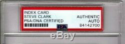 STEVE CLARK Def Leppard Signed Autographed 3x5 Index Card PSA/DNA SLABBED