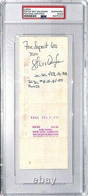STEVIE RAY VAUGHAN Signed Autographed 1973 Check PSA/DNA SLABBED