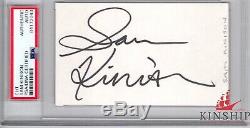 Sam Kinison signed 3x5 cut PSA DNA Slabbed Auto d. 1992 Comedian C324