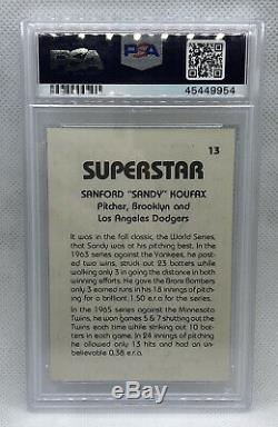 Sandy Koufax Signed 1980 Superstar Card PSA/DNA Slabbed #32 Dodgers Cy Young
