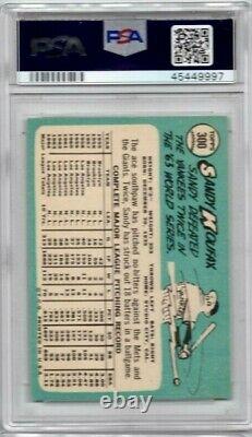 Sandy Koufax signed 1965 Topps Trading Card PSA DNA Slabbed Dodgers HOF C452