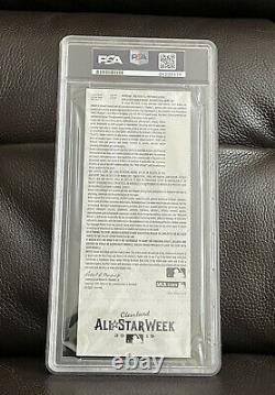 Shane Bieber Signed 2019 All Star Game Ticket with 2019 ASG MVP Psa/Dna Slabbed