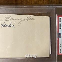 Stan Baumgartner Vintage Multi Signed Autographed 3x5 Index Card PSA/DNA Slabbed