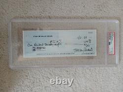 Stan The Man Musial St Louis Cardinals Twice Signed Check Psa/dna Slabbed Hof