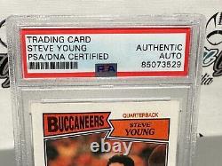 Steve Young Signed Autographed 1987 Topps NFL Football Card Psa Dna Slabbed