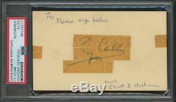 TY COBB signed Government Postcard PSA/DNA certified/slabbed AUTOGRAPH GPC