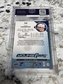 Tage Thompson Signed 2017-18 Upper Deck #228 Young Guns Rookie Card Psa/dna Slab