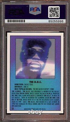 The D. O. C. Signed 1991 Premier Rap Pack Rookie Card Auto #23 Psa/Dna Slab RC