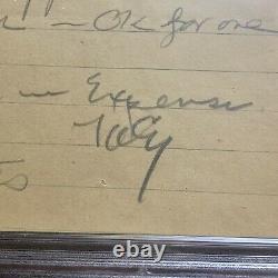 Thomas Edison PSA/DNA Slab Autograph Handwritten Note Signed