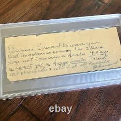 Thomas Edison PSA/DNA Slab Sell Records Autograph Handwritten Note Signed