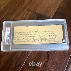 Thomas Edison PSA/DNA Slab Sell Records Autograph Handwritten Note Signed