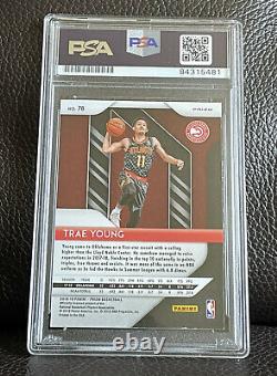 Trae Young Signed 2018 Panini SILVER Prizm Rookie Card #78 Psa/Dna Slabbed